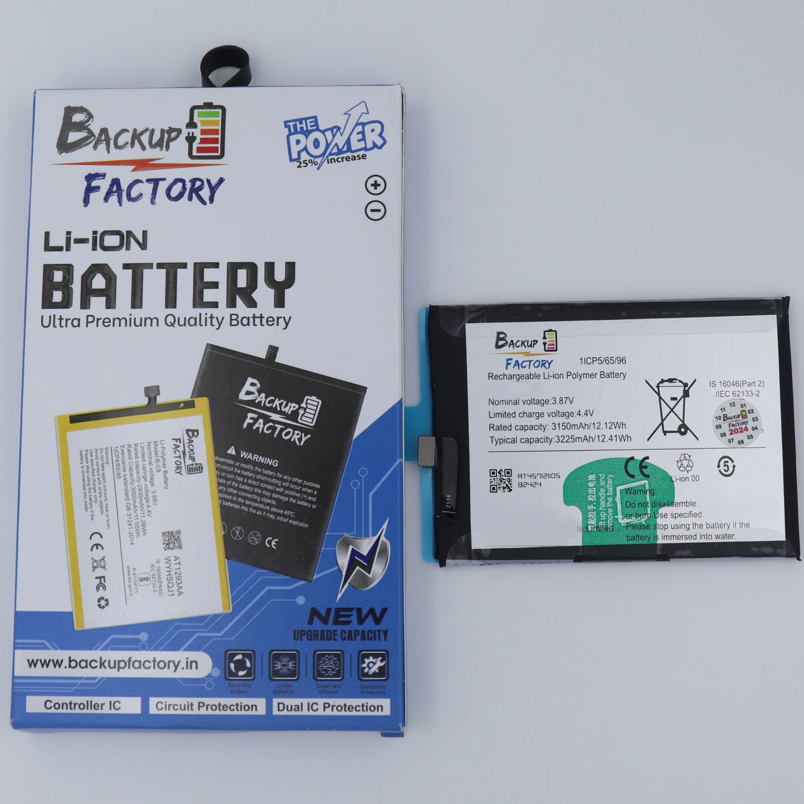 Backup Factory® Mobile Battery For Vivo V Plus With 6 Months Warranty