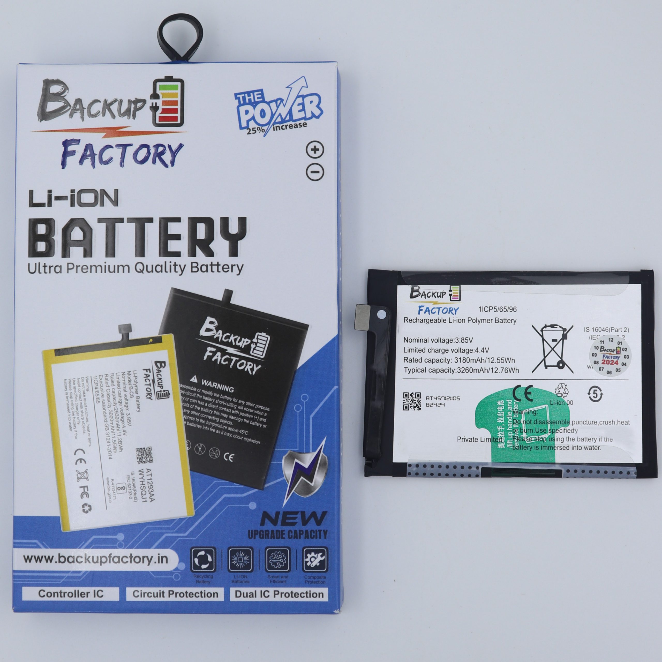 Backup Factory® Mobile Battery For Vivo Y85 With 6 Months Warranty