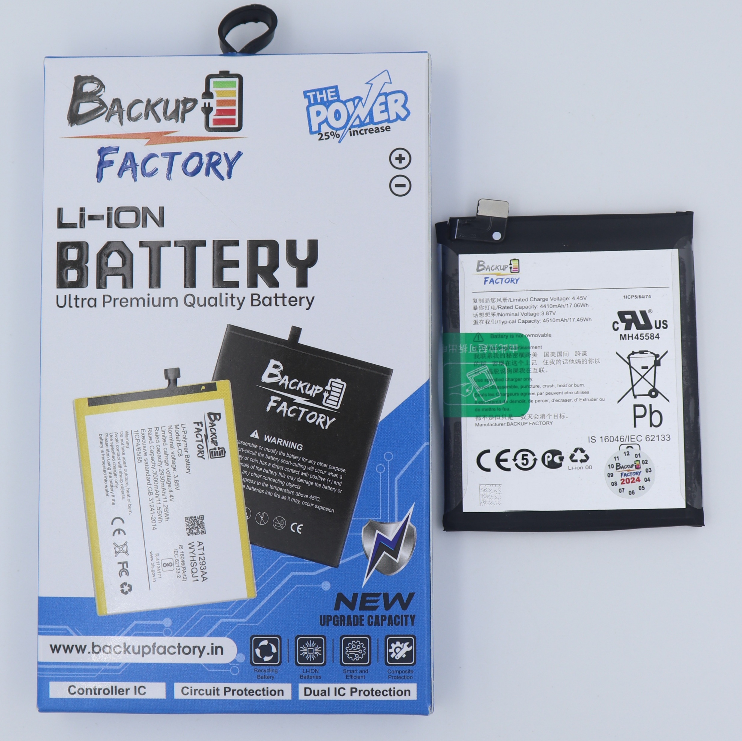 Backup Factory® Mobile Battery For OnePlus 8 Pro, IN2023, IN2020, IN2021, IN2025 With 6 Months Warranty