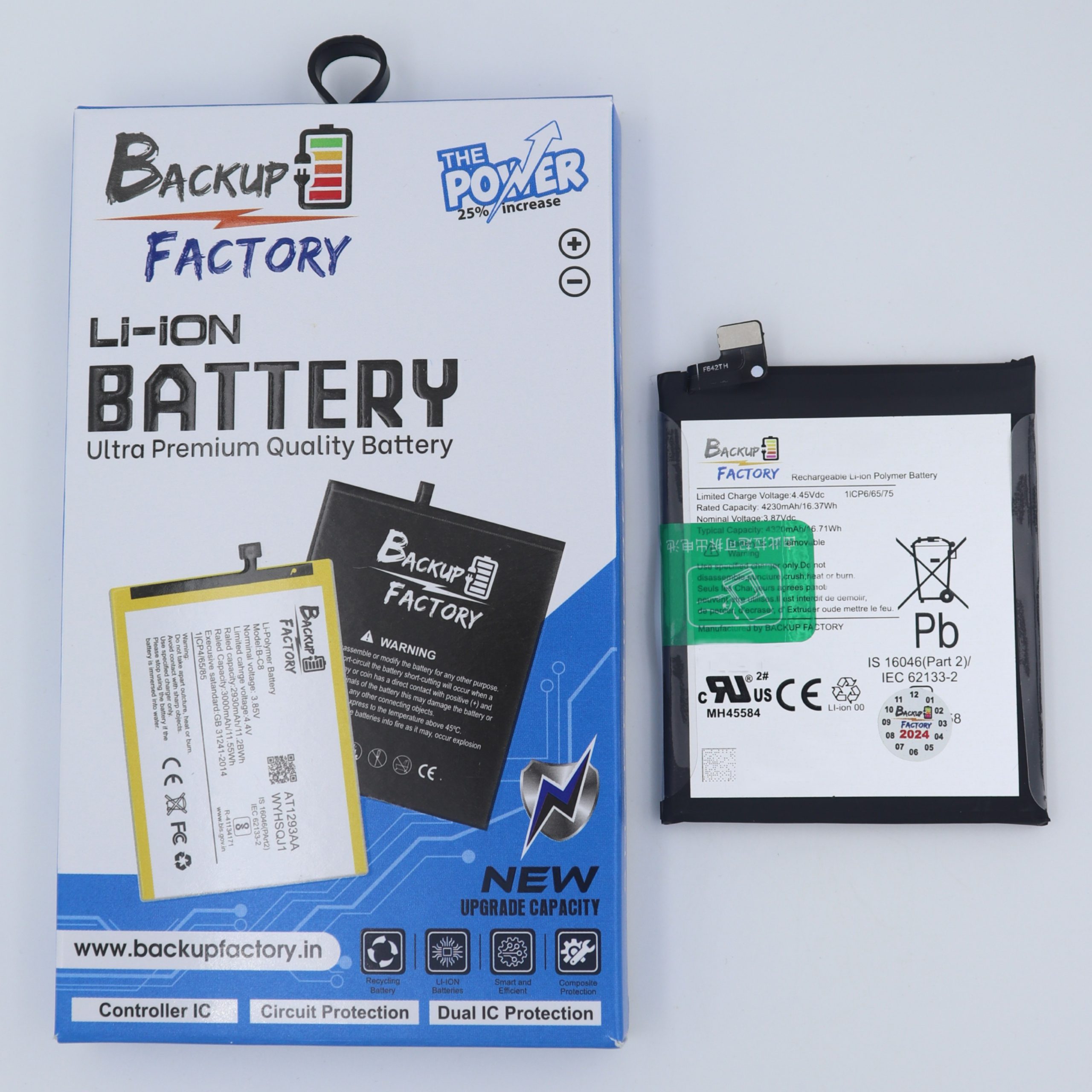 Backup Factory® Mobile Battery For OnePlus 8, IN2013, IN2017, IN2010, IN2019 With 6 Months Warranty